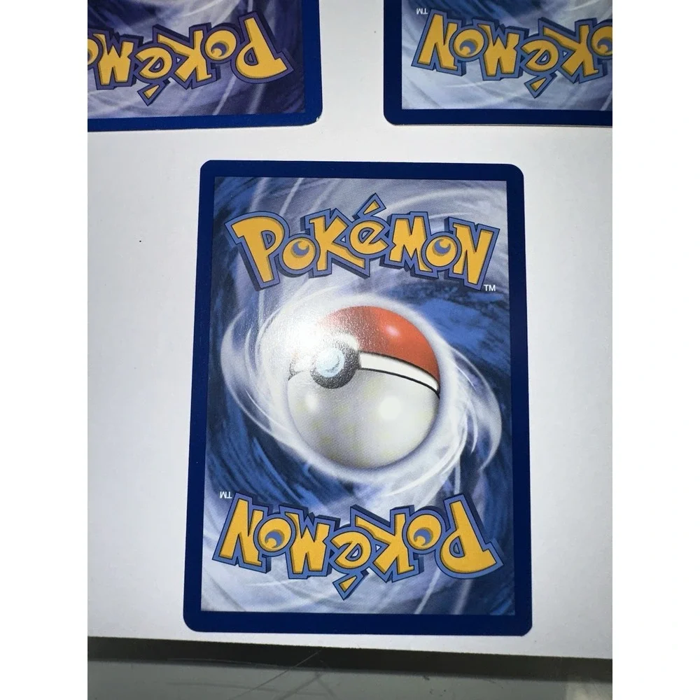 3 miscut / misprint pokemon cards ryme, super potion,‎ lampent, lp-dmg